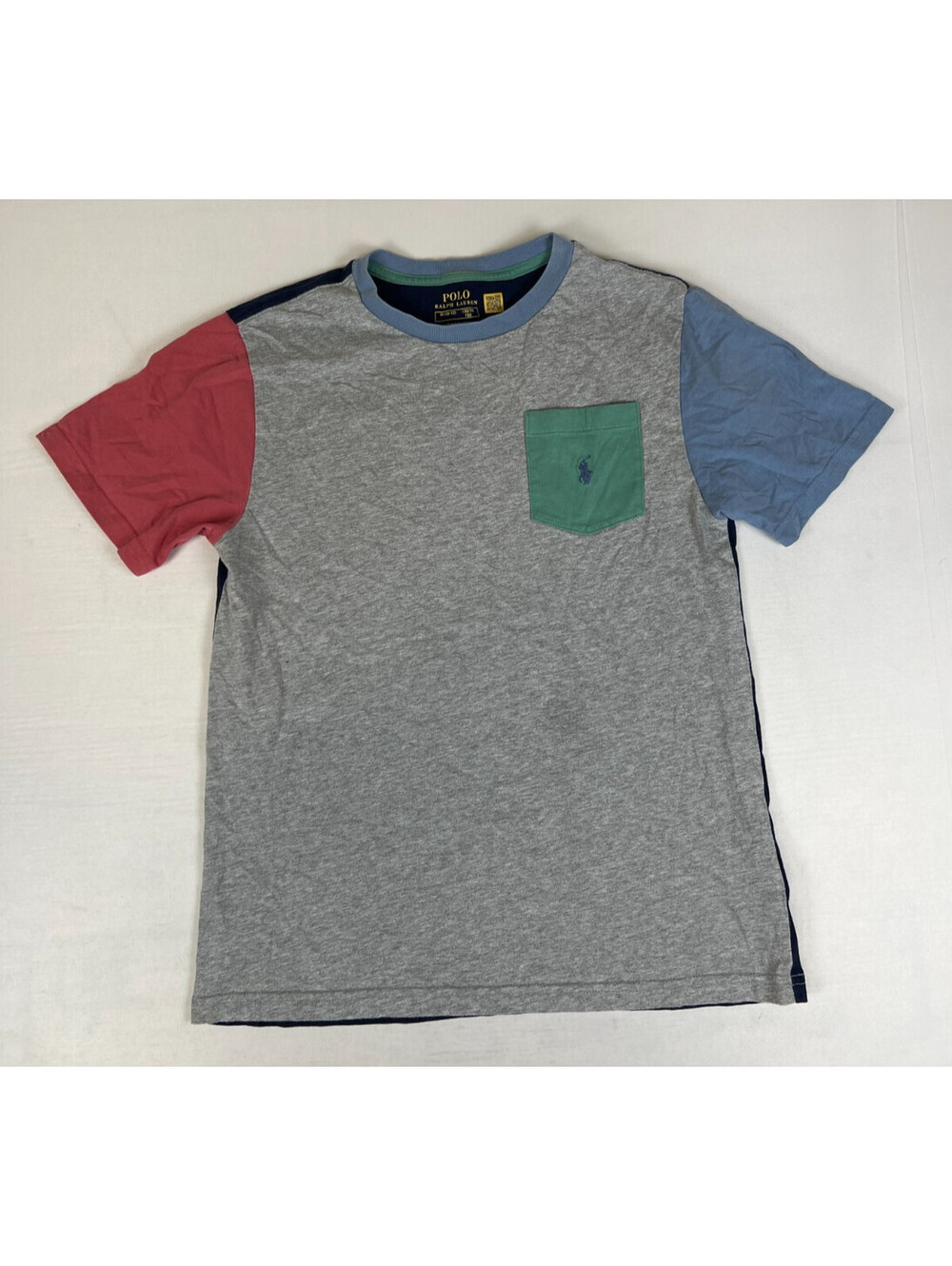 Polo Ralph Lauren Boys M (10-12) Multicolor Block Short Sleeve T-Shirt